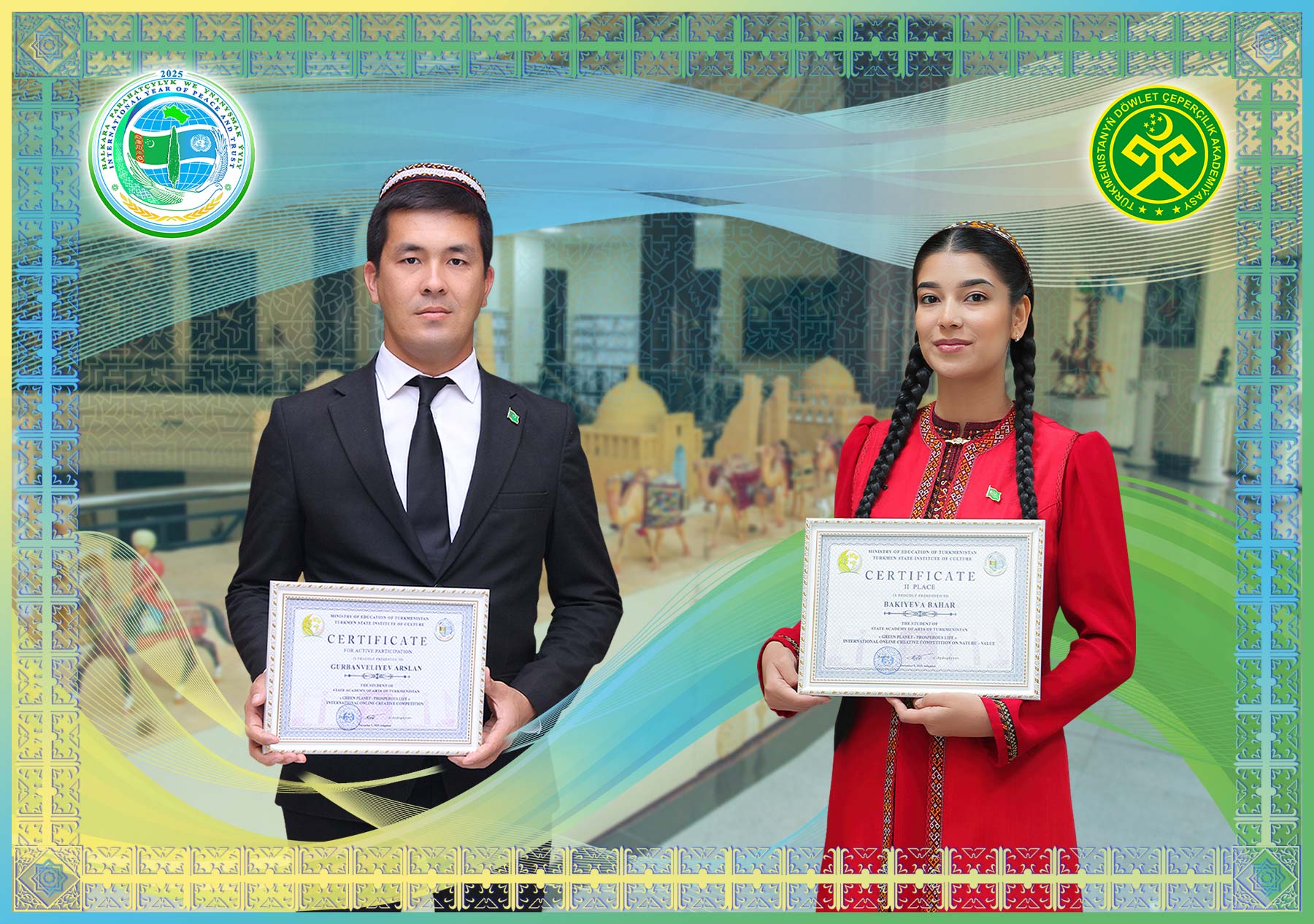 «Ýaşyl Zemin – abadan durmuş» atly halkara onlaýn döredijilik bäsleşigi geçirildi