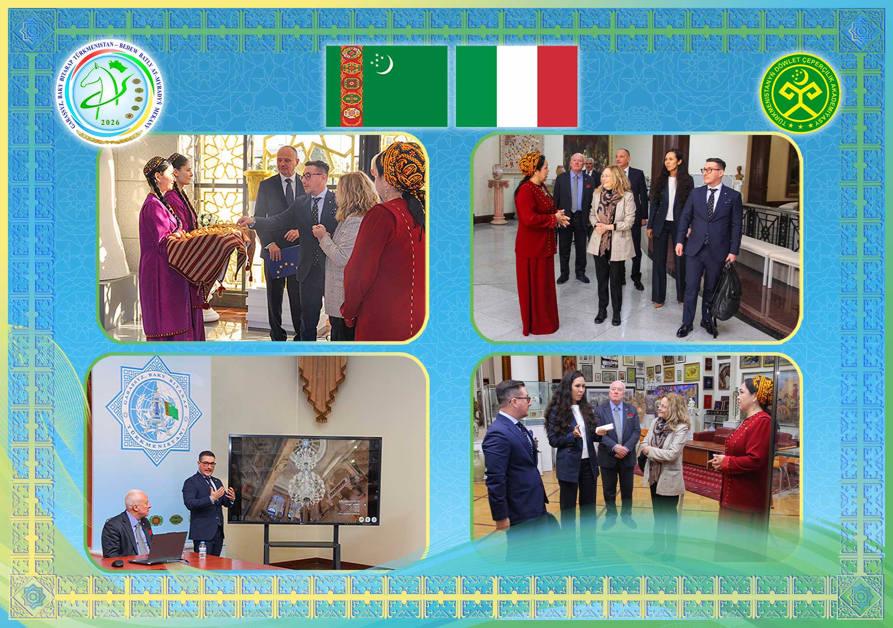 Silwiýa Formentiniň we italýan arhitektory Serjio Ferrandiniň gatnaşmaklarynda okuw sapagy geçirildi