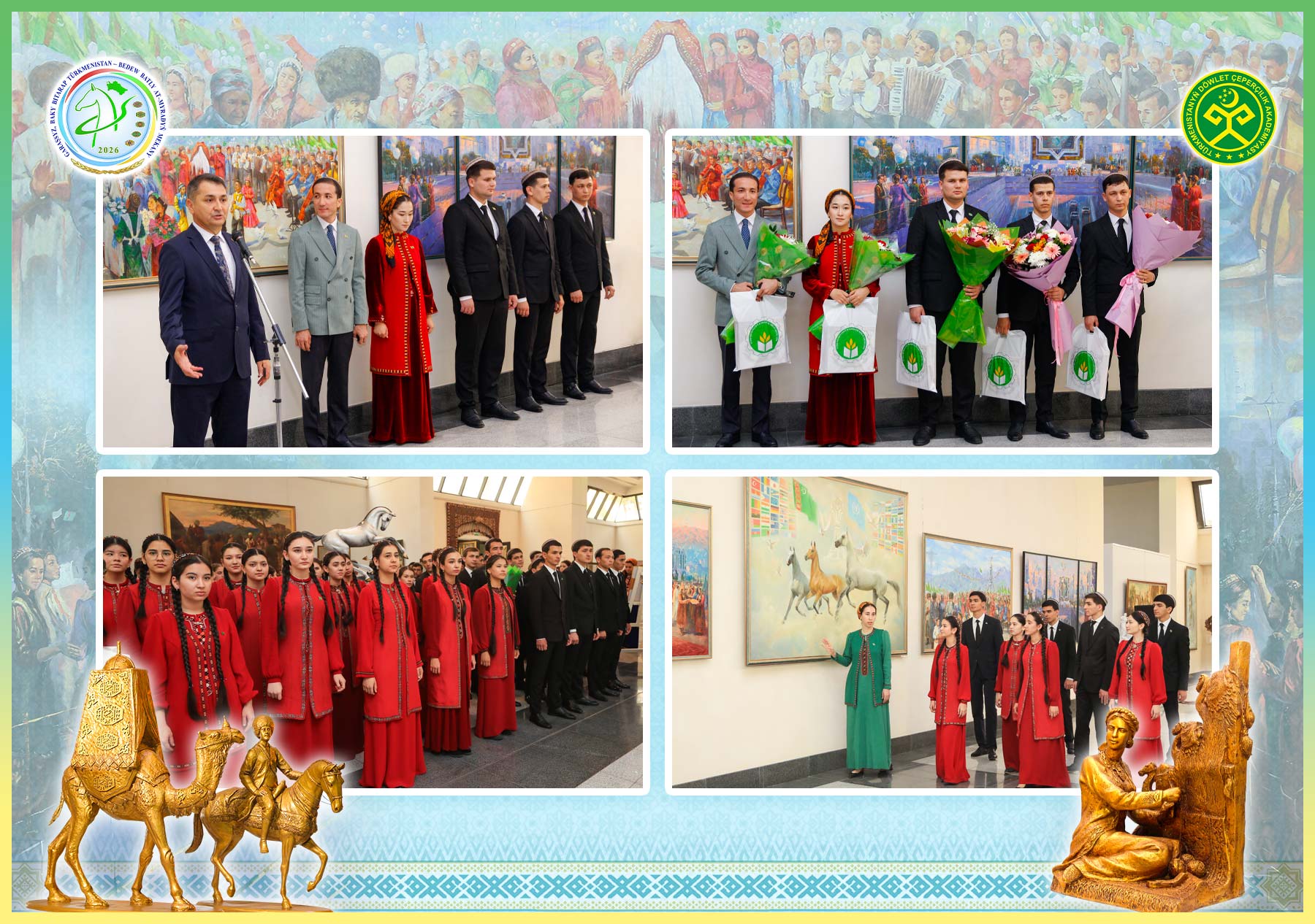 Zehinli ýaşlaryň döredijilik sergisi